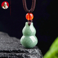 Giok alami Produk labu liontin kacang hijau giok liontin biji kacang liontin grosir batu giok pria d