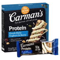 【Carmans】莓果希臘優格大豆蛋白棒 5條/盒
