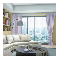 【宜欣居傢飾】挪威森林-訂製窗簾-紫W300cm*H211-240cm以內(落地窗簾)