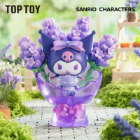 Sanrio Kuromi My Melody Bouquet Series Figure Elevator Anime Action Figurine Pink Rose Lavender Girl Heart Valentine's Day Gift