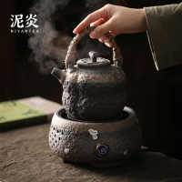 粗陶電陶爐煮茶器家用陶瓷煮茶壺燒水壺紅茶黑茶全自動煮茶爐套裝