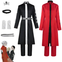 Anime Tokyo Revengers Kurokawa Izana Rindo Haitani Cosplay Costume Trench Print Clothes Halloween Party Red Black Uniform