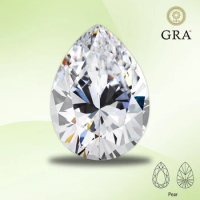 Moissanite Stone Pear Cut D Color VVS1 Lab Created Heat Diamond for DIY Ring Necklace Earrings Main Materials with GRA Report