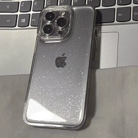 uNFang_iPhone15 Pro Max Plus 簡約透明細閃粉軟矽膠全包防摔 手機保護殼 i15 i14