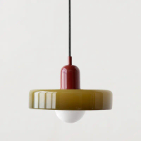 Vintage Pendant Light Memphis Style Dining Room Lamp Modern Minimalist Bauhaus Creative Glass Bedsid