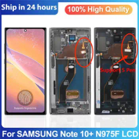 For Samsung Note 10 Plus Dispaly N975F N9750 with Frame AMOLED For Samsung Note 10 Plus 5G Touch Screen Assembly support S Pen