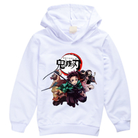 Demon Slayer Boys Girls Hoodies Sweater Fashion Long-sleeved Sweatshirt 8466 Spring Autumn Anime Pullover Sport Kids Clothing㏇0303