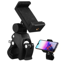 Mic Stand Phone Holder Adjustable Phone Holder Microphone Stand Phone Clip 180° Rotation Adjustable Music Stand Phone Holder