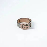 Ikat Pinggang GUCCI GG MARMONT NUDE MONOGRAM BEIGE REVERSIBLE BELT 100% ORIGINAL 80