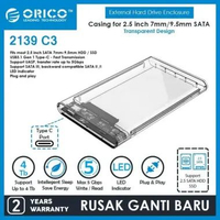 ORICO 2139C3 Enclosure 2.5 Inch Type-C Transparent Hard Drive