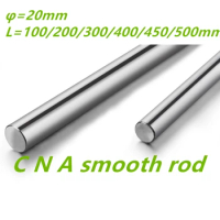 WCS20 20mm linear shaft 100mm 200mm 300mm 400mm 450mm 500mm chrome plated linear motion rail round rod shaft CNC parts SFC20