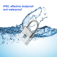 Rechargeable USB Keyless Waterproof Smart Fingerprint Door Lock Security Quick Unlock Zinc Alloy Fingerprint Padlock