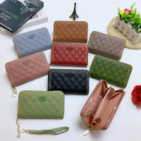 พร้อมส่งจากไทย DMM02#กระเป๋าสตางค์ใบกลางมีช่วงใส่บัตรงทั้งหมด4ช่อง วัดสุด:หนังPU รุ่นใหม่มีสายคล้องม