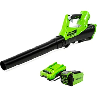 Greenworks 40V (110 MPH / 390 CFM) Cordless Axial Blower, 2.5Ah Battery and Charger Included