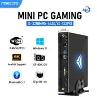 MSECORE Mini PC Windows 10 Intel Core i5-4430 With GT1030 2GB Video Card Mini PC DDR3L Gaming Computer Linux Wifi Mini Computer