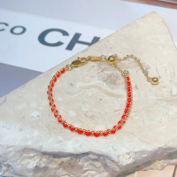 Kait Plus Serut Embos 750 Gelang Titanium Wanita Anti Karat Anti Luntur