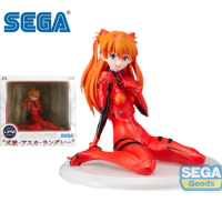 SEGA NEON GENESIS EVANGELION Anime Figure Asuka Langley Soryu Sitting Posture Action Figure Toys for Kids Gift Original Model