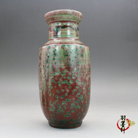 晚清民國美人醉釉豇豆紅釉 棒槌花瓶 古玩古董陶瓷器老貨擺件收藏