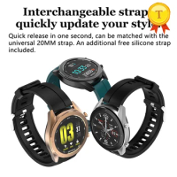 2020 new arrival waterproof round smart watch man heart rate multiple watch faces smart bracelet support changeable strap