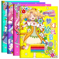 New 4 books /set Princess Coloring Book for Children Kids Develop intelligence Relieve Stress Kill Time Painting Drawing Books