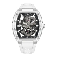 Bonest Gatti Luxury Glass Watch Case Watch Mirror Hollow Out Mechanical Automatic Watch
