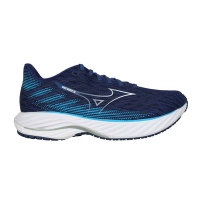 MIZUNO WAVE RIDER 28 SW 男慢跑鞋-4E-訓練 超寬楦 J1GC240406 丈青水藍白