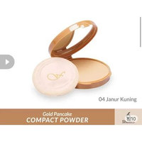 Fanbo compact bedak padat + kaca random kuning langsat & janur kuning janur kuningno4