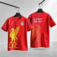 LIVERPOOL MAN-U Football Fan Sports Shirt Soft Fabric, Comfortable to Wear, Bright Color Print, Size