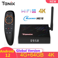 Tanix TX68 Smart TV BOX Android 12 4G 32G 64GB Allwinner H618 2.4/5G Dual Band Wifi6 4K BT 6K Media Player Set Top Box TVBOX