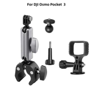 Motorcycle Handlebars Holder Clip Gimbal Adapter Frame for DJI Osmo Pocket 3 /pocket 2 /Gopro /DJI Action Camera Accessories