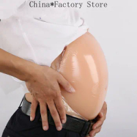 Soft Silicone Belly Realistic Tummy Woman Pregnant Bump Size M 5-7 Months 1850g 2019 men bodysuit sexy tight mens underwear