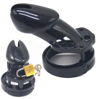 Black Plastic CB6000 CB6000S Male Chastity Device with 5 Size Penis Ring Chastity Cock Cage Penis Lock Sex Toys for Male G7-3-3