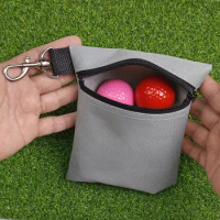Golf Ball Bag Golf Waist Bag Portable Golf Ball Carrier Bag with Tee Holder Zipper Pouch for 7 Standard Balls for Men