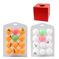 12Pcs/Box Ping-Pong Good Elasticity Table Tenni Ball Multi-color Optional with Numbers Table Tennis Training Table Tennis Ball