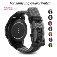 22mm 20mm Nylon Watch Band for Samsung Galaxy Watch 3 4 5 Pro 46mm Replacement Amazfit HUAWEI Watch GT2 Amazfit Soprt Wristband