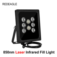 850nm Laser Infrared lamp 8pcs IR Array CCTV LEDS IR illuminator Waterproof Night Vision Fill Light for CCTV Cam 90-60-45Degree