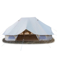 Family 4 Season Emperor Bell Tent 6*4 m, Custom Glamping Canvas Emperor Bell Tent/