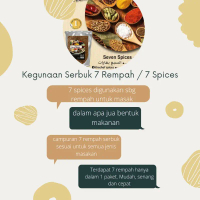 PURE SEVEN SPICES MIXTURE SPICE / SERBUK TUJUH REMPAH CAMPURAN ASLI 500g-1KG 7 SPICE REMPAH NASI ARA