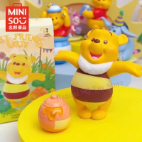 Miniso Disney Winnie The Pooh Blind Box Old Friends Party Mysterious Surprise Box Figure Tigger Eeyore Piglet Model Toy Dolls