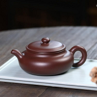 【百貨屋二號】熱銷同款 紫砂壺 宜興原礦紫朱泥泡茶壺 茶具禮品 扁腹220cc