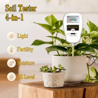 4 in 1 Soil Tester Humidity Light pH Tester Nutrient Meter 90° Foldable Plant Cultivation Garden Tools for Potting Plant