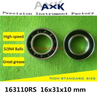 163110 Hybrid Ceramic Bearing 16x31x10 mm ABEC-1 (1 PC) Bicycle Bottom Brackets &amp; Spares 163110RS Si3N4 Ball Bearings 163110-2RS