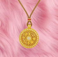 LJI ~ Kalung Liontin Berputar dengan Rantai Bahan Anti Karat