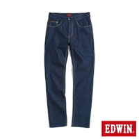 EDWIN 加大碼 EDGE x JERSEYS迦績 皮條窄管直筒牛仔褲-男款 原藍色