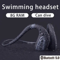 Outdoor Bone Conduction Bluetooth Headset Swimming Painless 8G IPX8 Waterproof MP3 Music Player Suitable for Xiaomi Huawe
