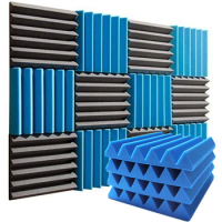 4PC Flame-retardant Sound-proofing Panel Wedge Studio Acoustic Cotton Sound Proofing Foam Sounds Treatment Wall Panels for KTV