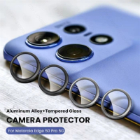 For Motorola Edge 50 Pro 50Pro 5G Case Matel Ring Camera Protectors Moto Rola Edge50Pro 5G 2024 6.7" 9D Tempered Glass Lens Cap