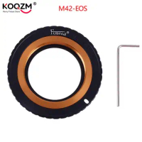 Metal For M42-EOS Lens Adapter Ring For M42 Lens To Canon EOS EF 5DIII 5DII 5D 6D 7D 60D Adjustable Lens Adaptor Connecting Ring