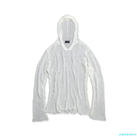 ZHEZHESHI54 TMPRARY MESH WHITE HOODIE áo khoác hoodie zip hoodie zip