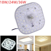 Led Module Light AC220V 18W 24W 36W Square White Energy Saving Ceiling Lamps Lighting Source Convenient Installation Indoor